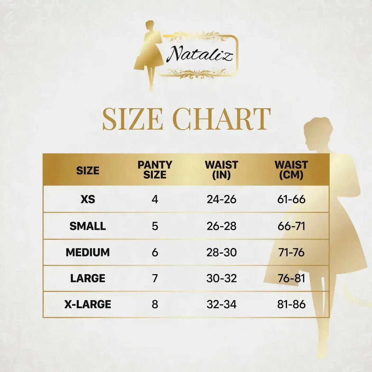 Size chart in inches