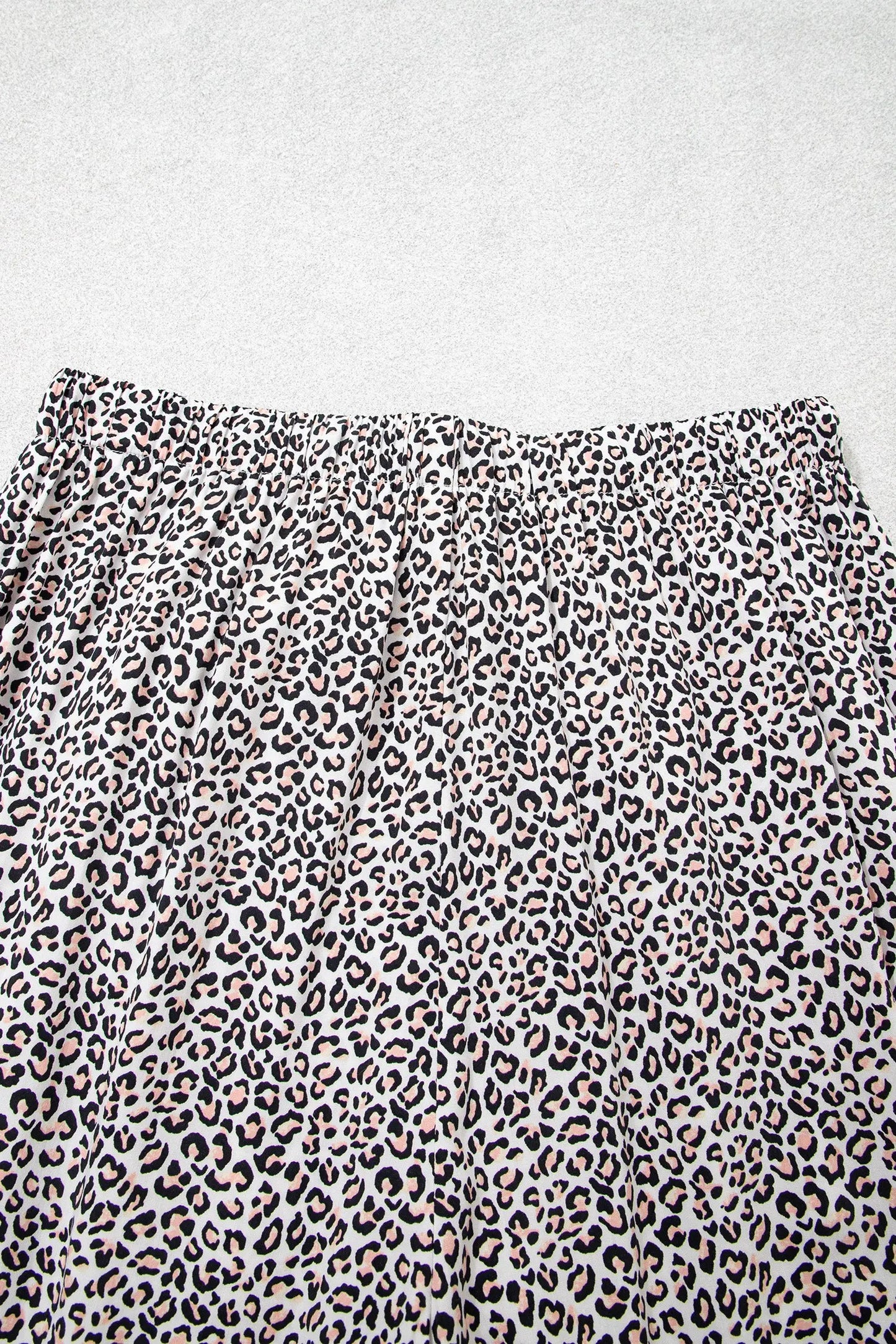 Brown Leopard Print Bow Knot Patchwork Long Sleeve Lounge Set