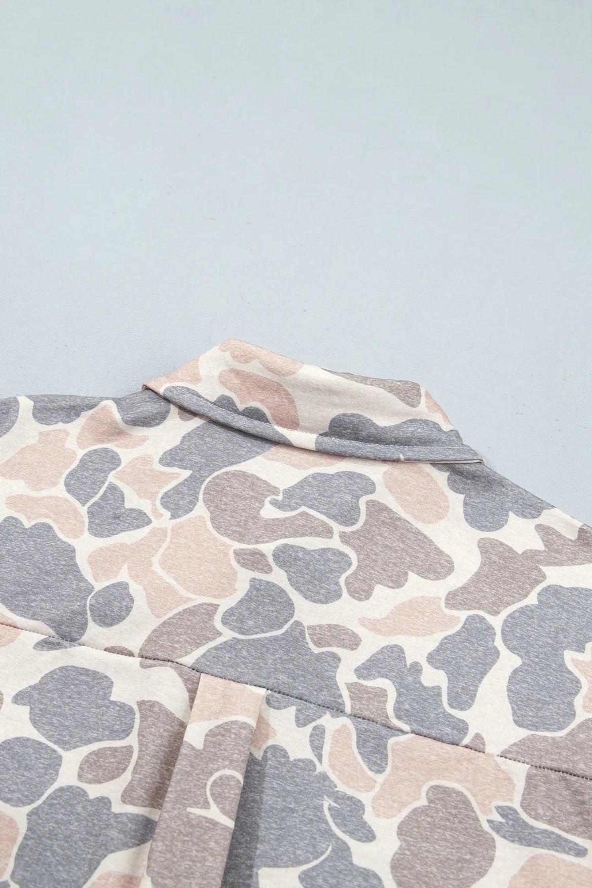 Multicolour Casual Camouflage Button Down Tunic Shacket