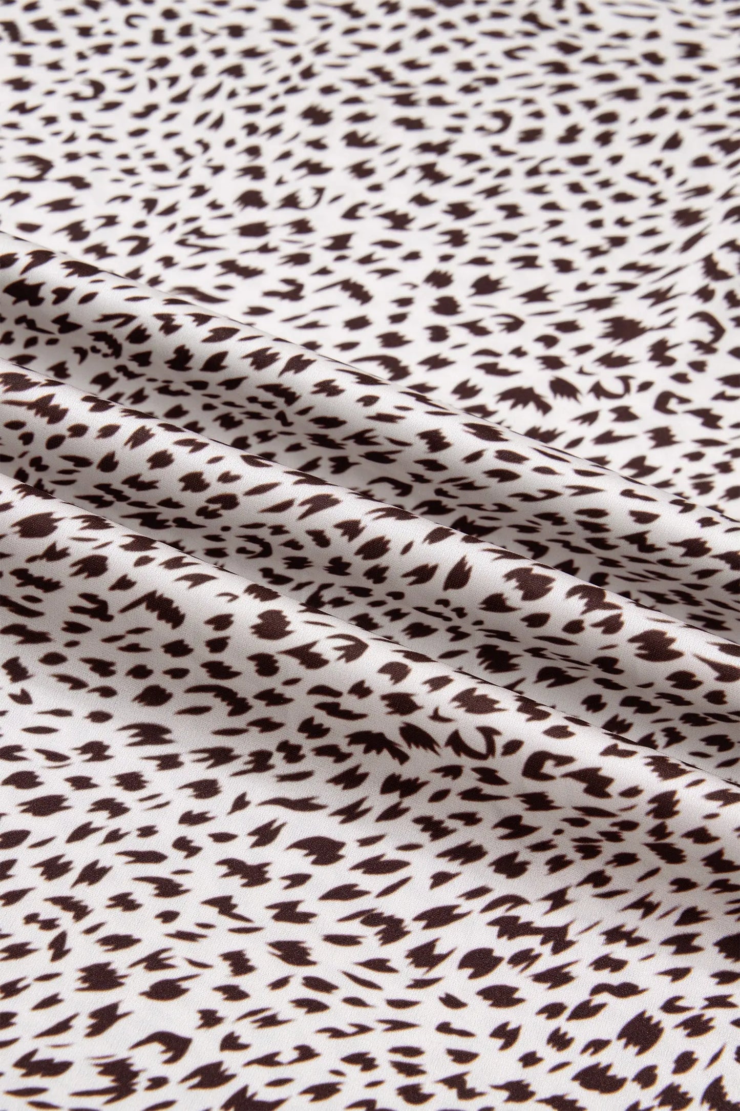 Brown Cheetah Print Trim Split Long Western Skirt