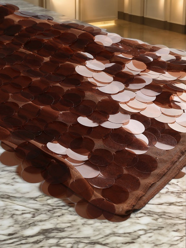 Chocolate Paillette Sequin Sleeveless Mini Dress detail view · nz-bg-v1