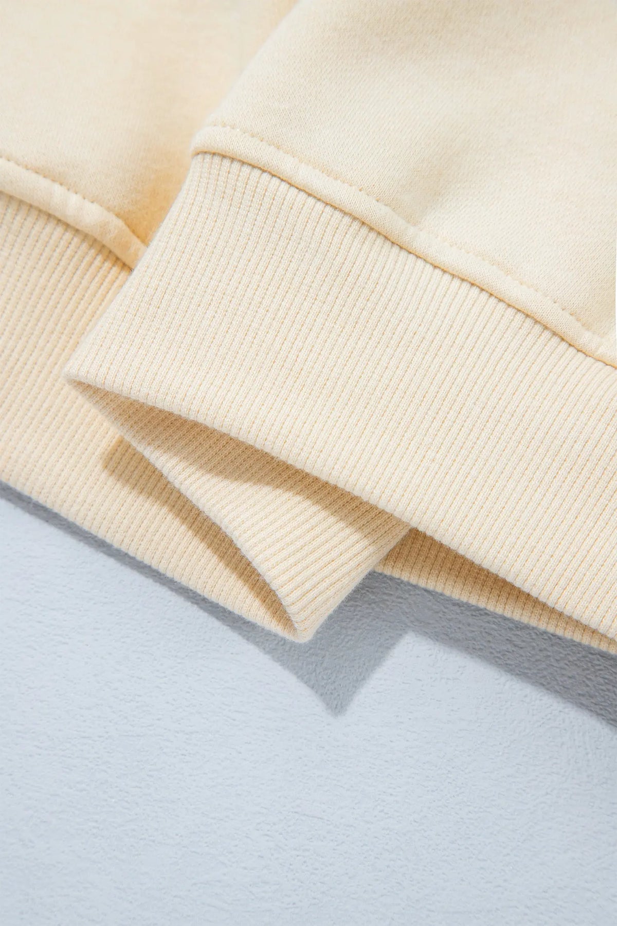 Parchment HOWDY Letter Print Plus Size Set hem detail view · nz-alt-v1