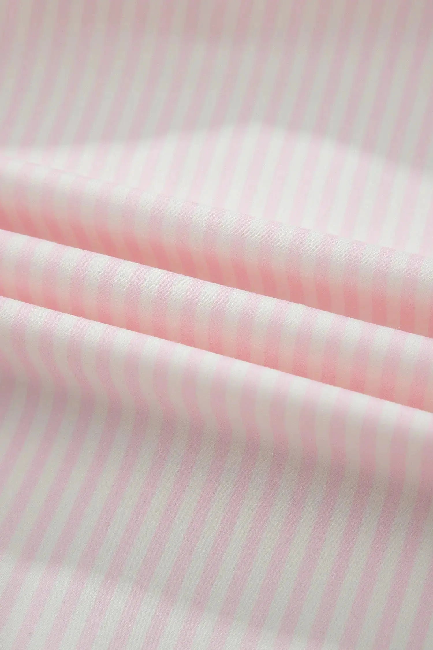 Pink Stripe Contrast Trim V Neck Flutter Sleeve Blouse - Blouses & Shirts