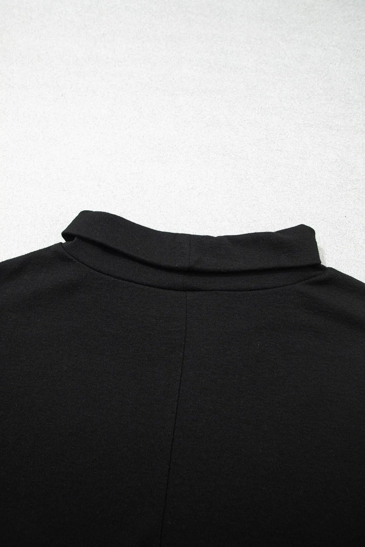 Black High Neck Long Sleeve Top detail view · nz-alt-v1