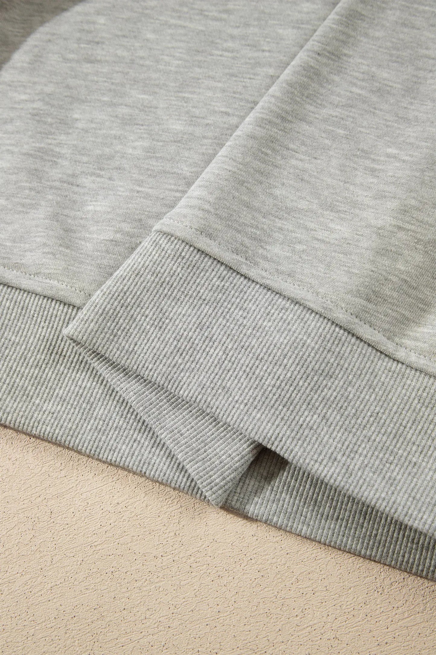 Sleet Denim Collar Patchwork Long Sleeve Pullover Top