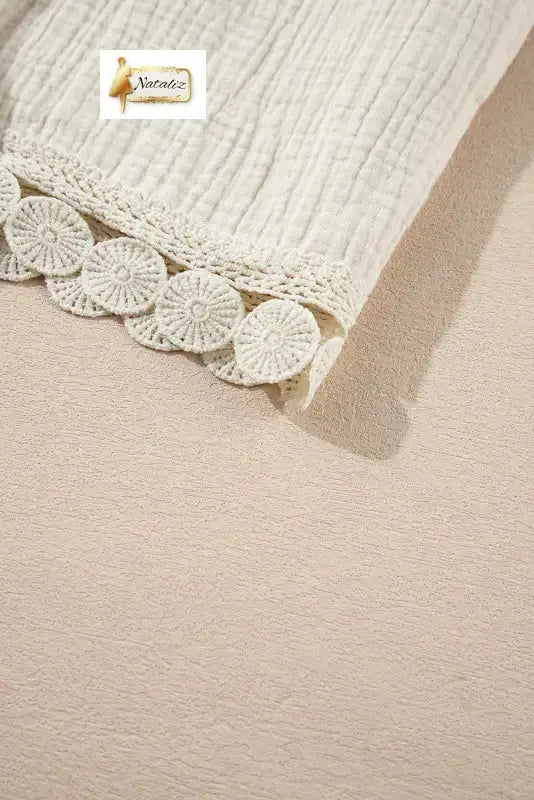 100% Cotton Textured Frilled Knotted High Waist Lace Hem Shorts Dear-Lover Dropshipping