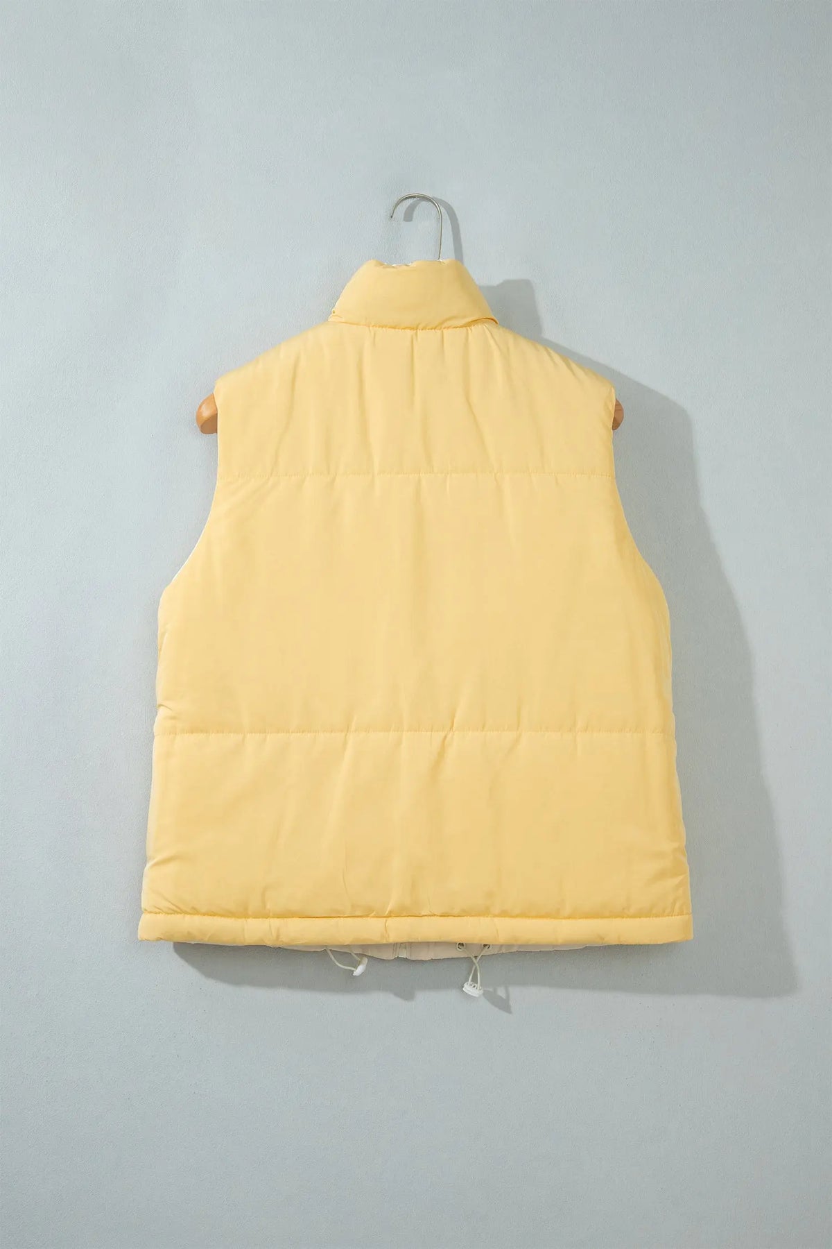 Parchment Reversible Double Wear Contrast Color Stand Neck Zip Pocket Quilted Vest