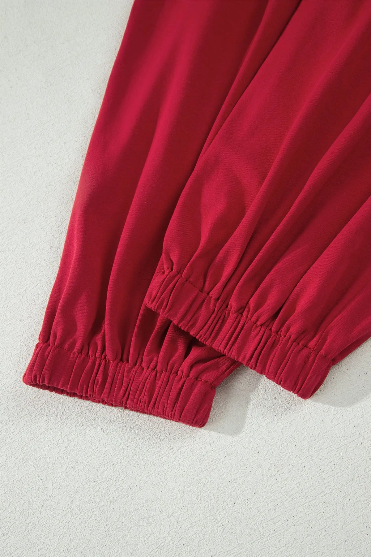 Solid Color Cropped Tank Top and Jogger Pants Set