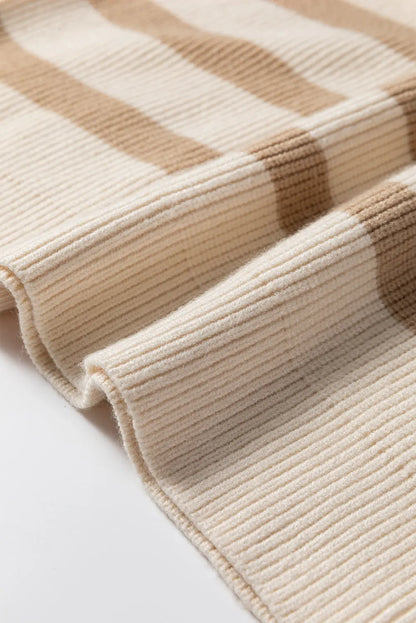 Chicory Coffee Ribbed Half Zip Collared Sweater Vest