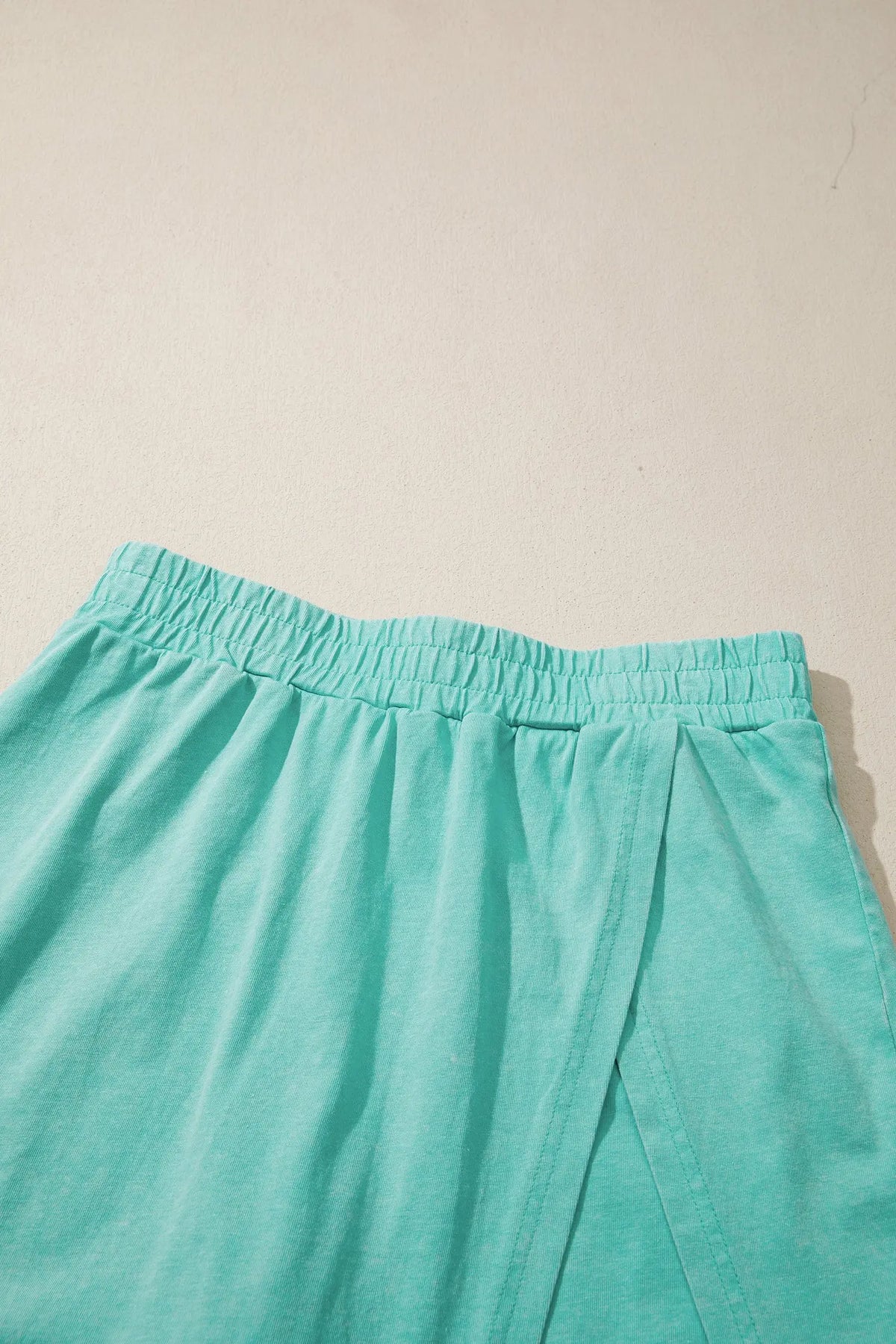 Cotton Mineral Wash V Neck Tee Matching Skort Set