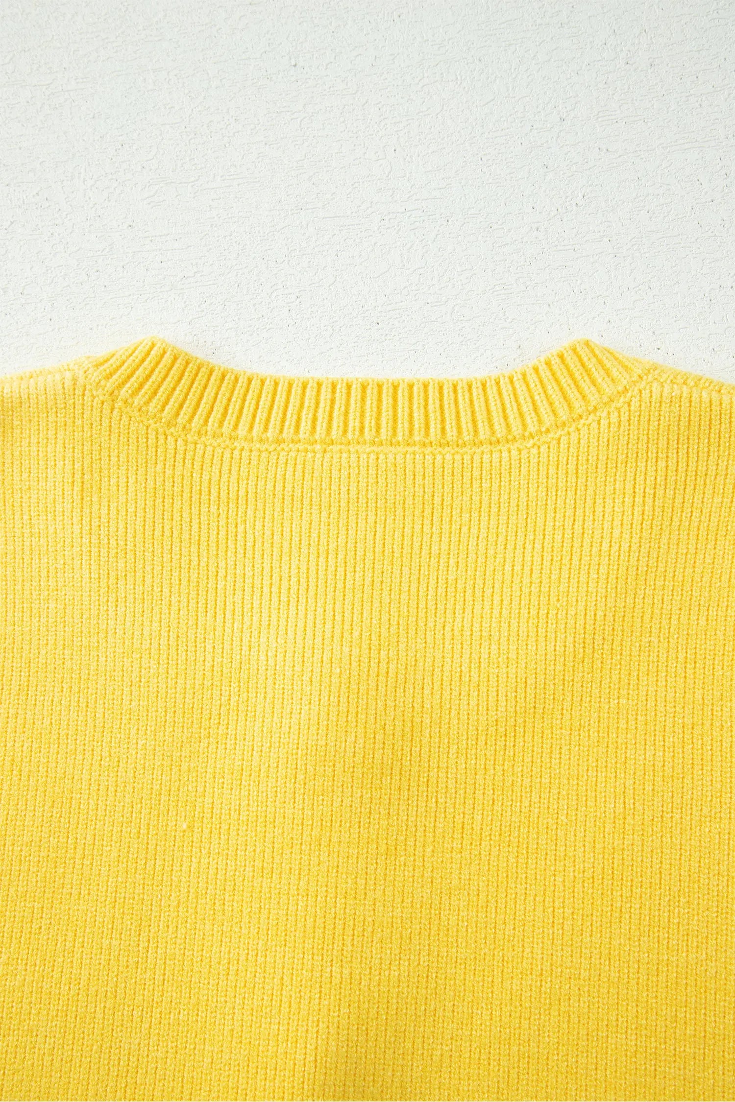 White Solid Color Sleeveless Knit Button Pocketed Sweater Nataliz