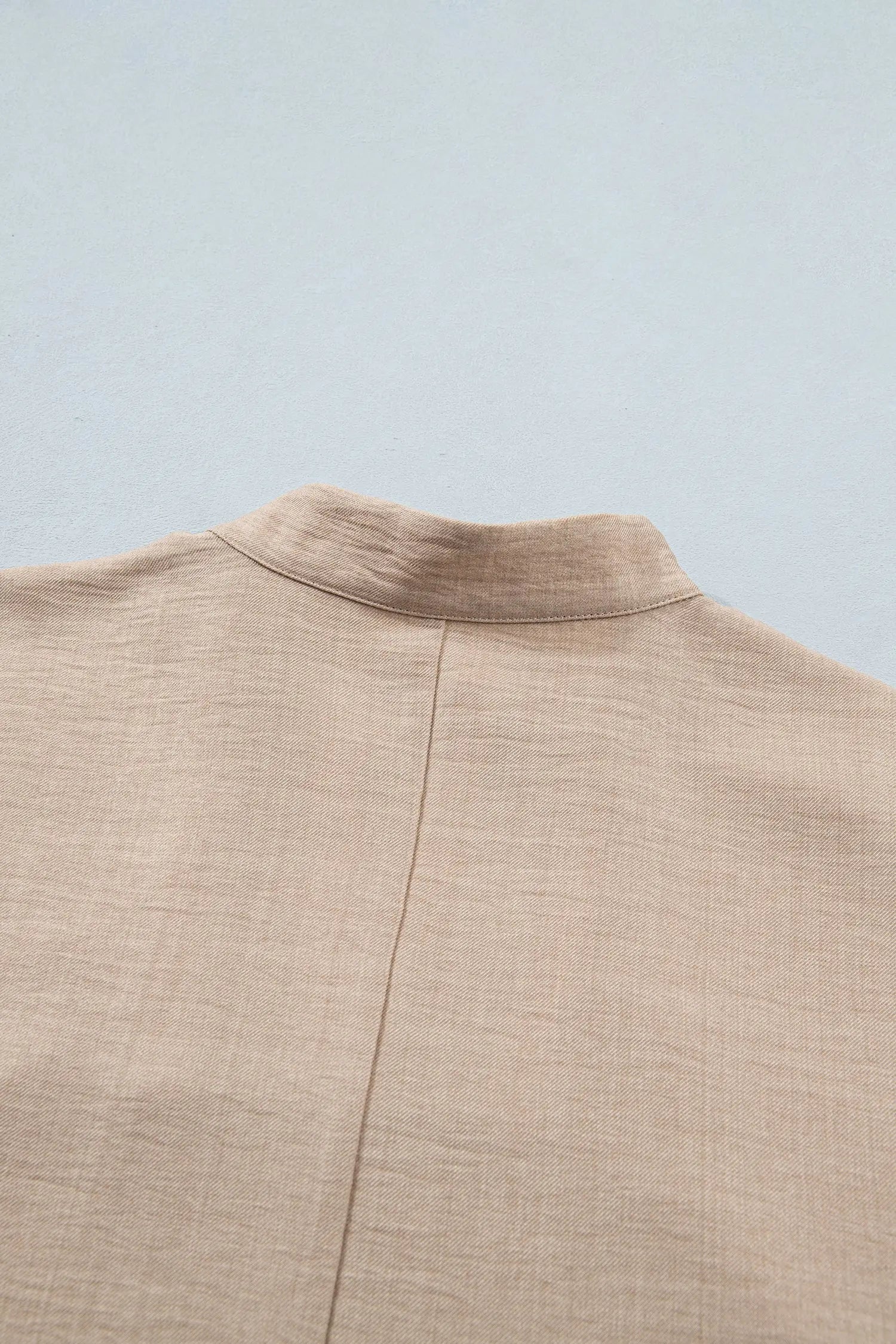 Parchment Crochet Lace Accent Pullover Rolled Short Sleeve Blouse Nataliz