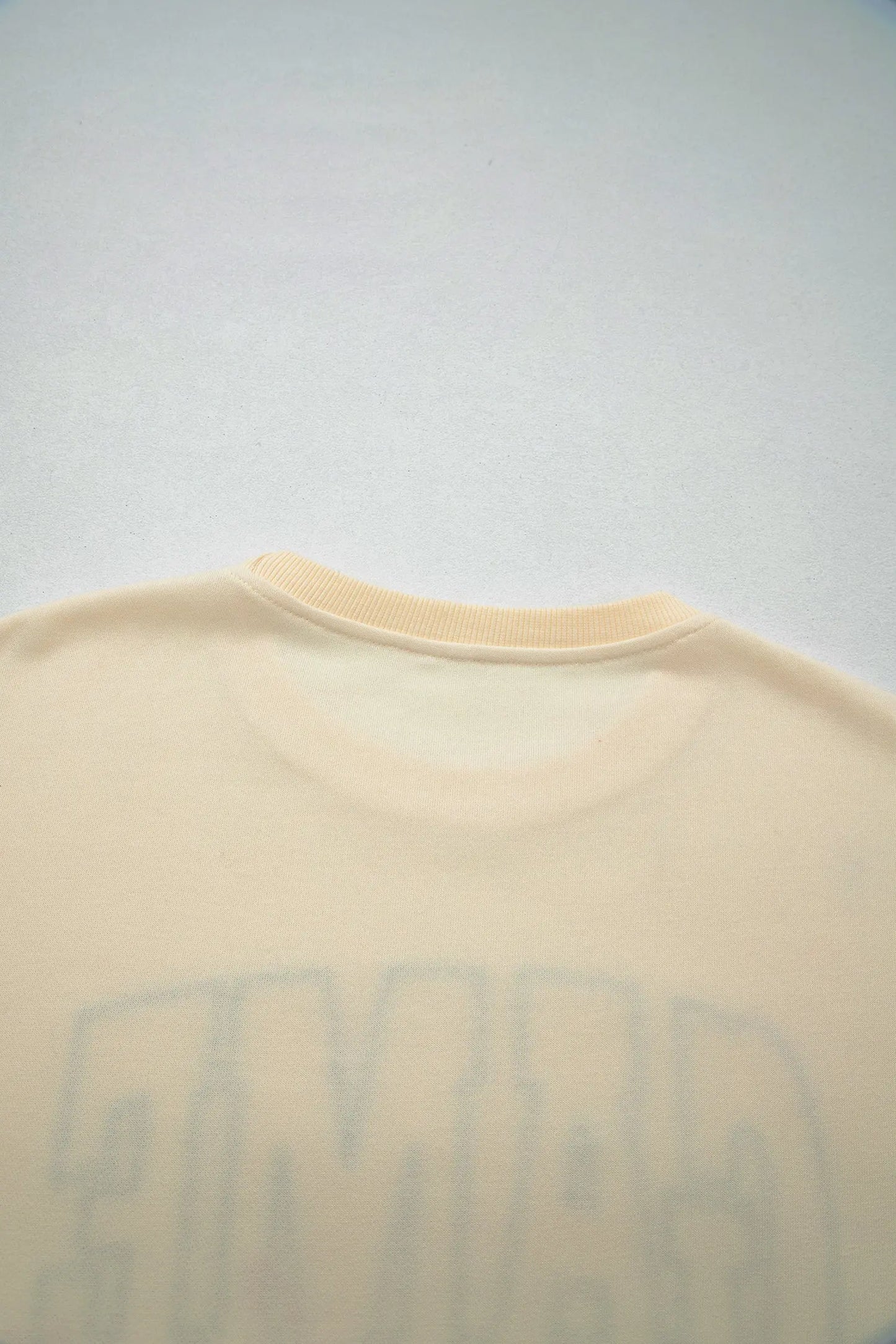 Beige Game Day Crewneck Long Sleeve Pullover Athleisure Short Sets