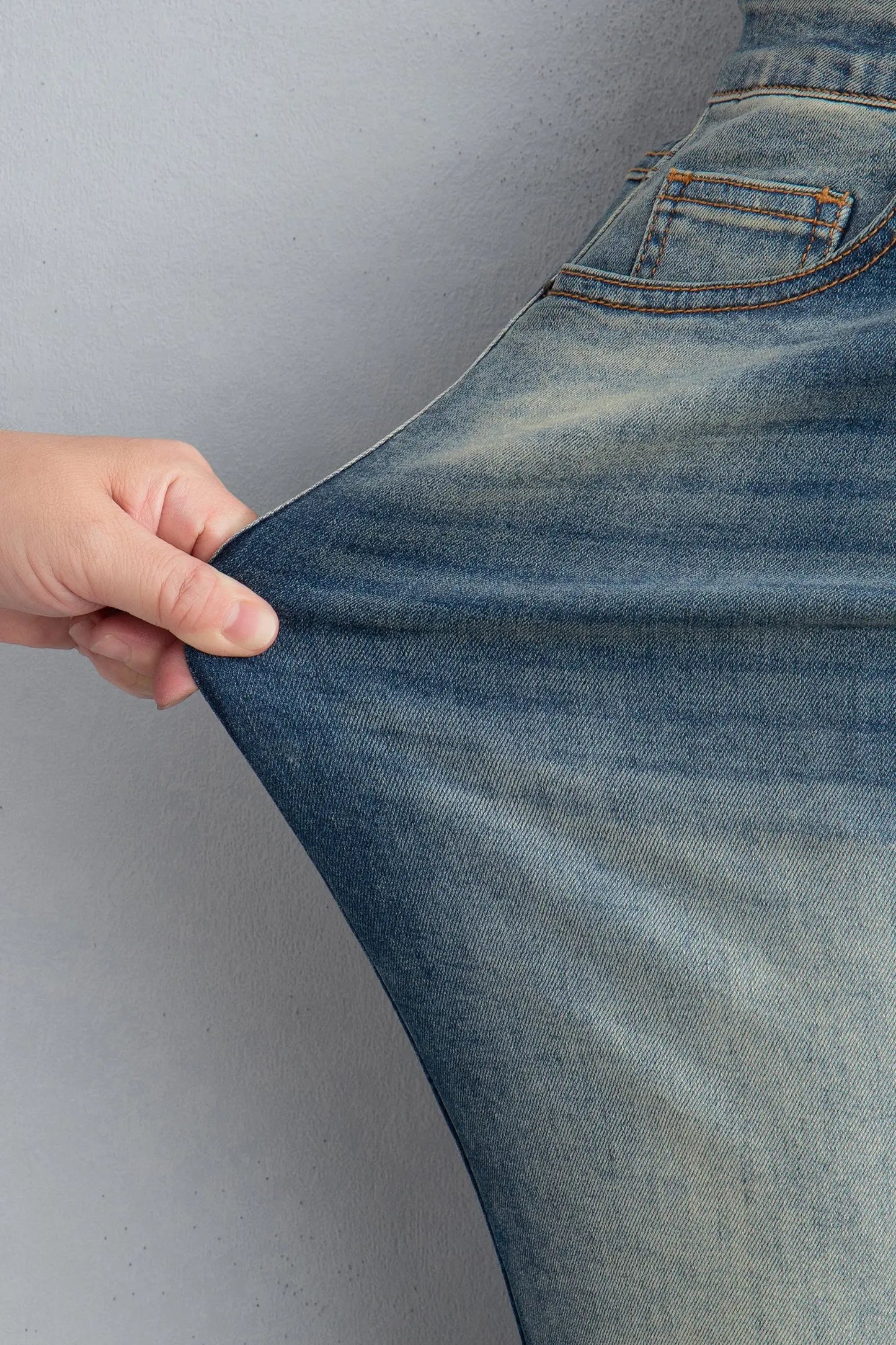 Sail Blue Pocket Detail Flare Leg Jeans