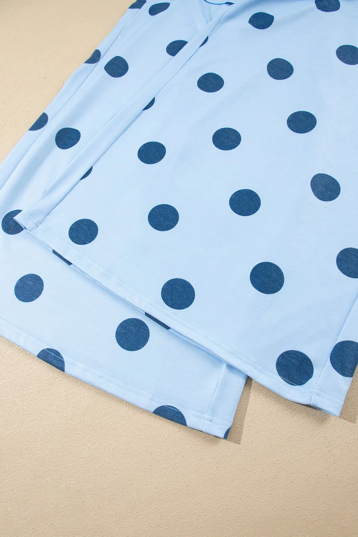 Brown Polka Dot Elastic Waist Wide Leg Plus Size Pants