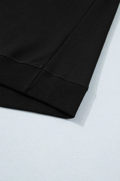 Black Casual Solid Short Sleeve Top with Metal Button Details Key Features - Tops