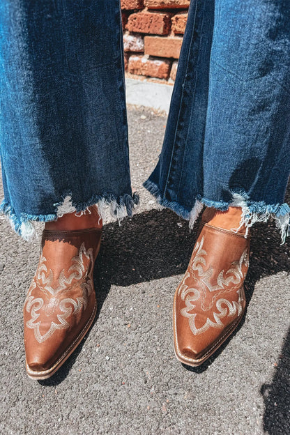 Ashleigh Blue High Waist Frayed Hem Flare Jeans