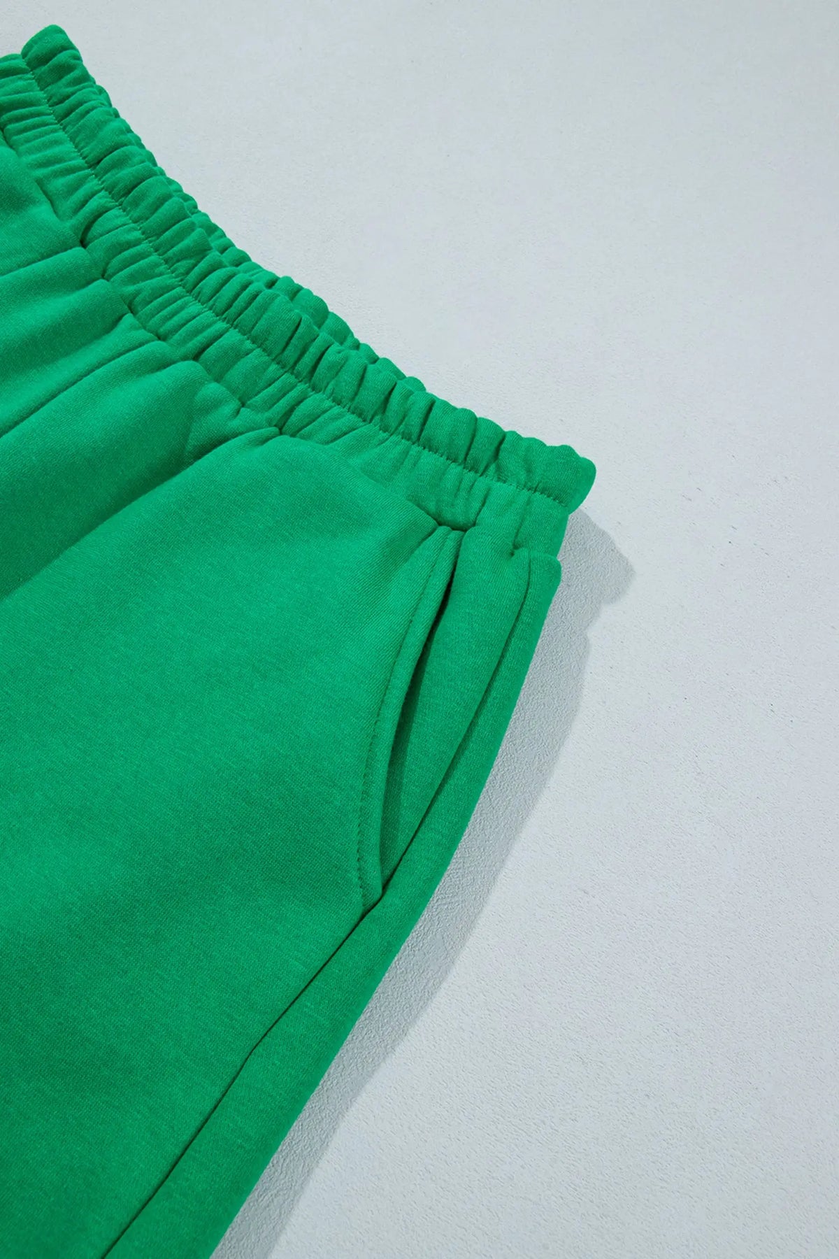 Polka Dot Trim Baggy Pullover 2pcs Short Set