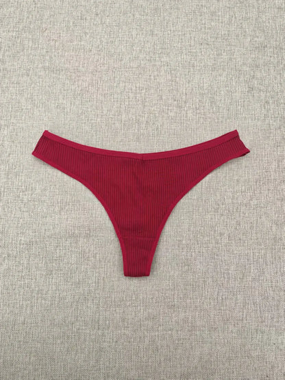 Red stretch cotton thong Nataliz