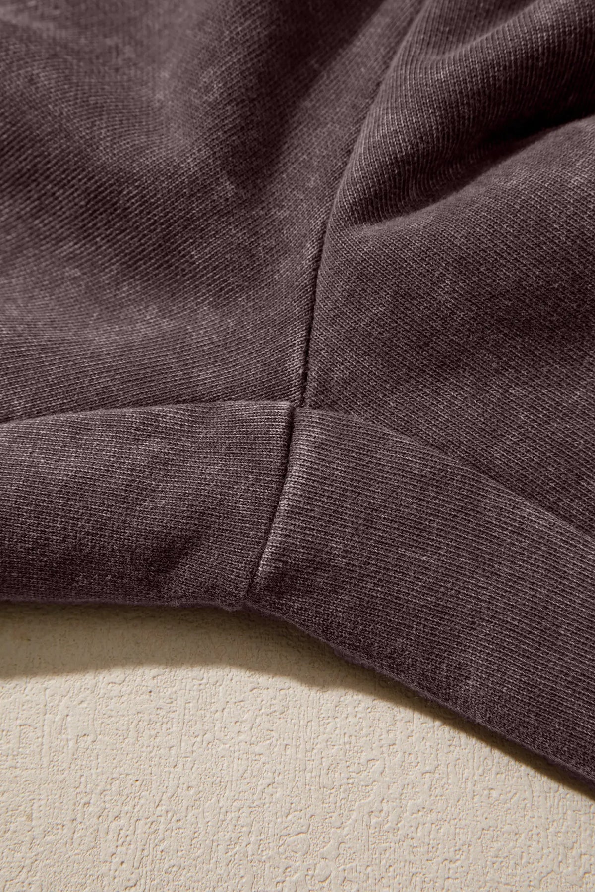 Dark Brown Cotton Mineral Wash Elastic Waist Drawstring Tie Detail Cargo Pants