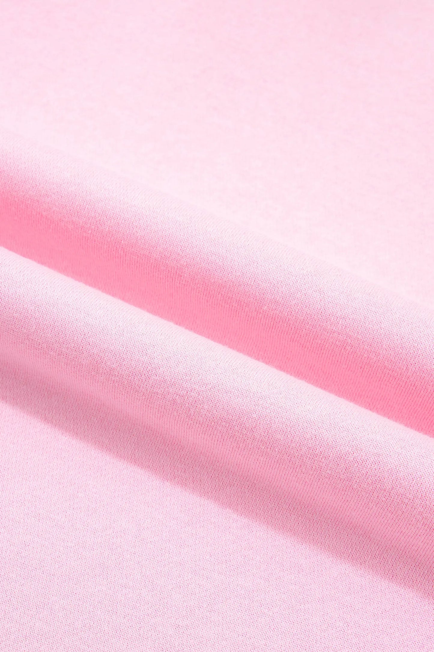 Pink Colorblock Polka Dot Contrast Trim Oversized Sweatshirt