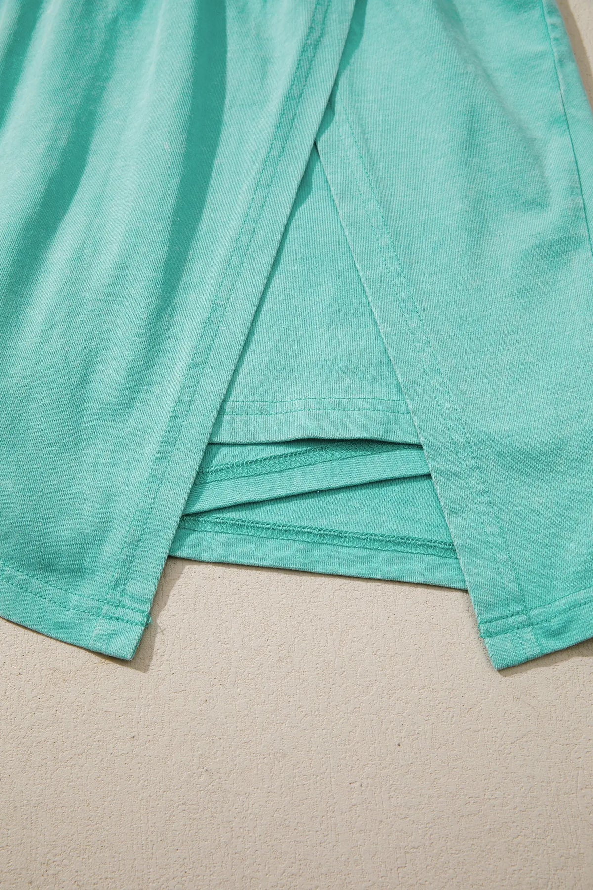 Cotton Mineral Wash V Neck Tee Matching Skort Set