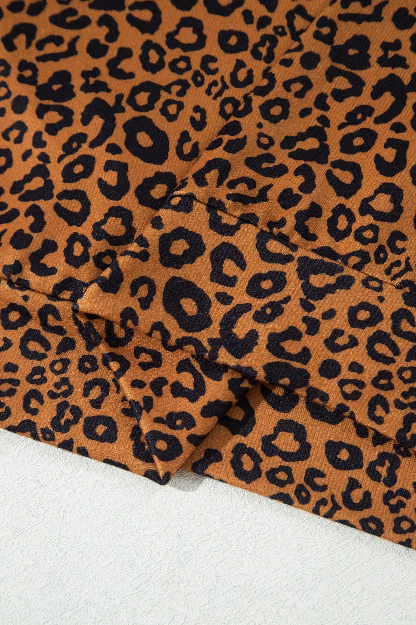 Brown Leopard Print Long Sleeve Top Relaxed Pant Set