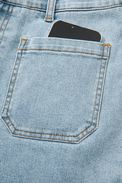 Beau Blue Solid Full-Length Regular Pocket Detail Wholesale Denim Jeans