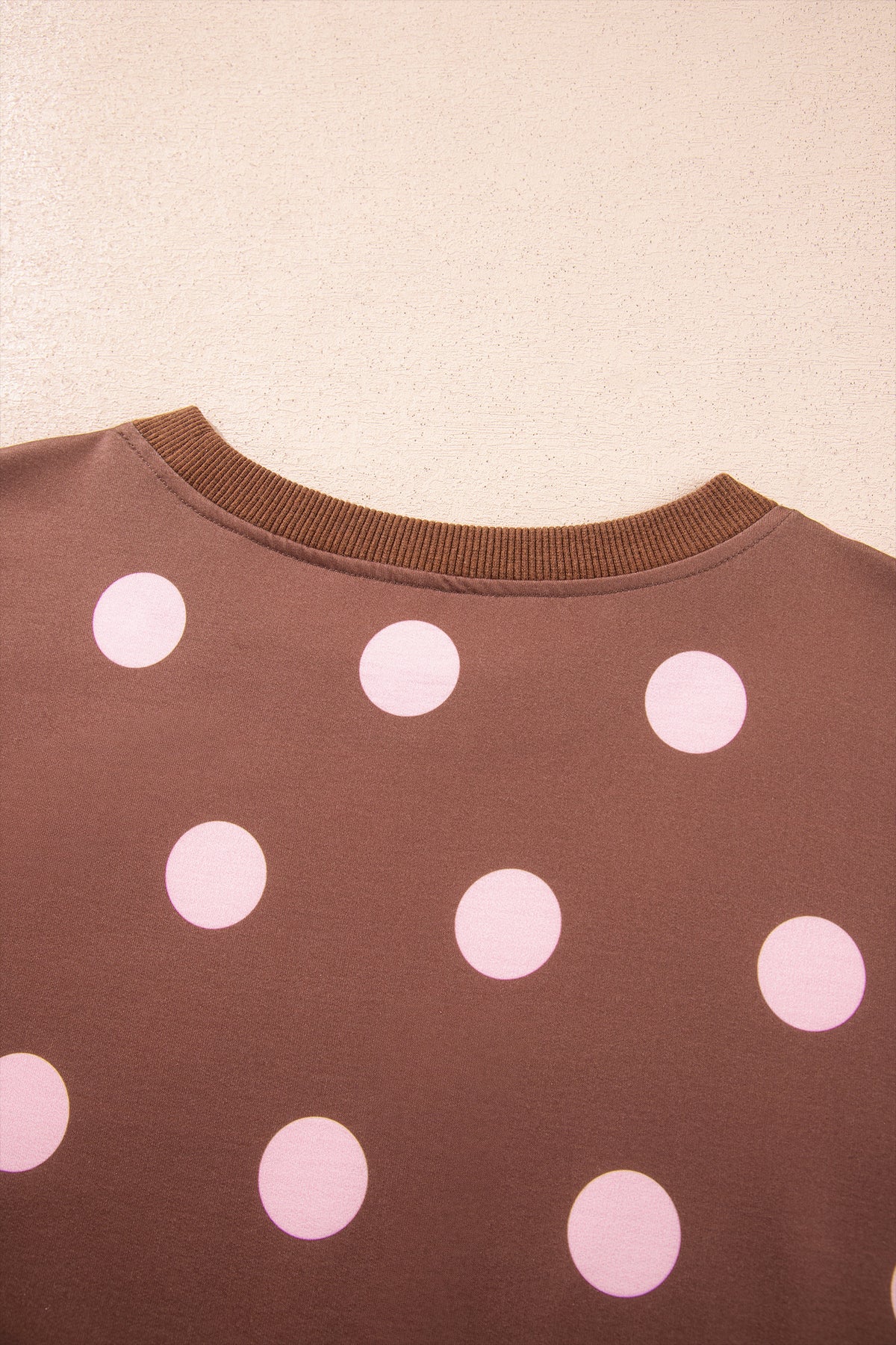 Polka Dot Long Sleeve Top Split Skort Casual 2pcs Set