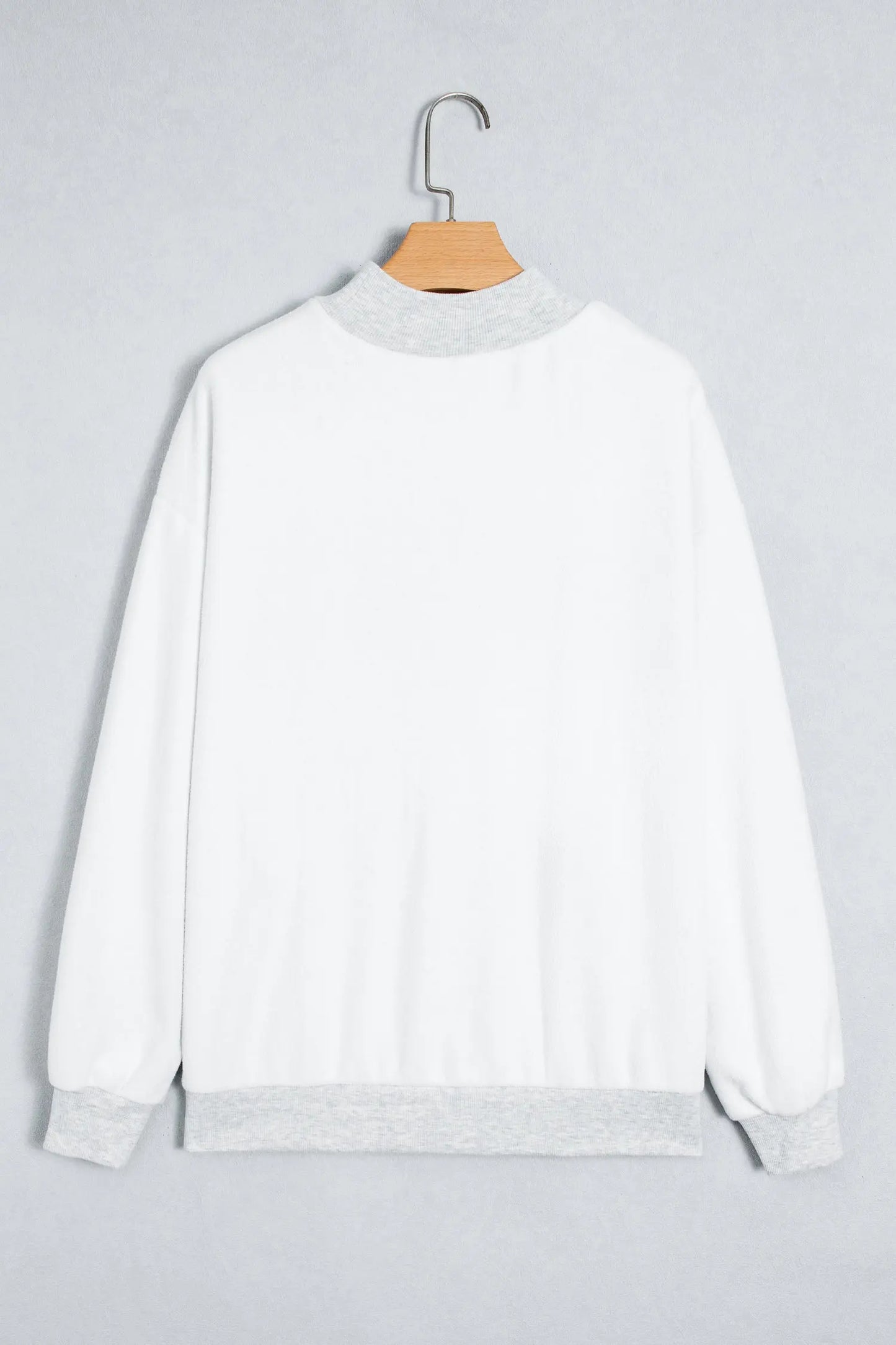 Light Grey High Neck GAMEDAY/ FOOTBALL Double Side Printed Reversible Sweatshirt