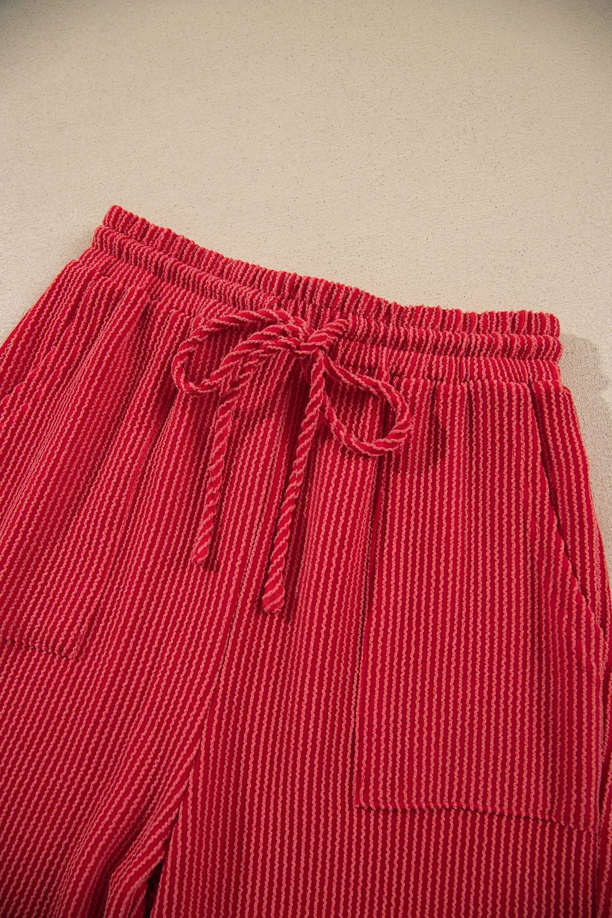MERRY Corded Long Sleeve Top and Pockets Pants Set