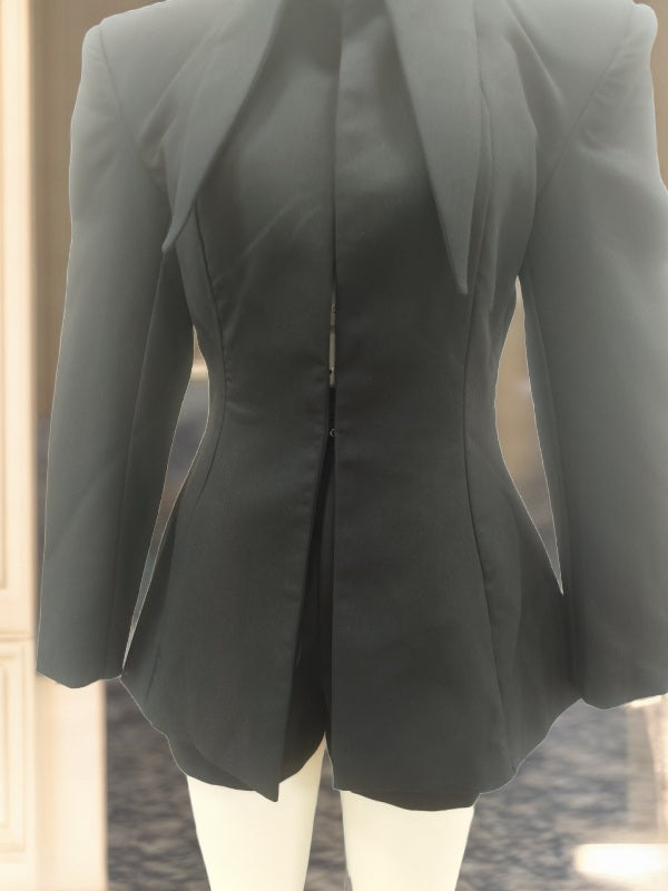 Structured Shoulder Blazer and Tailored Shorts Set mannequin view · nz-bg-v1
