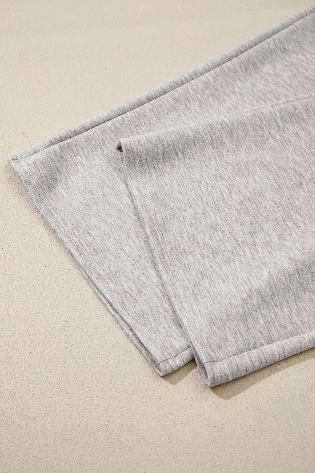 Color Contrast Overlay Long Sleeve Top Drawstring Loose Pant Set