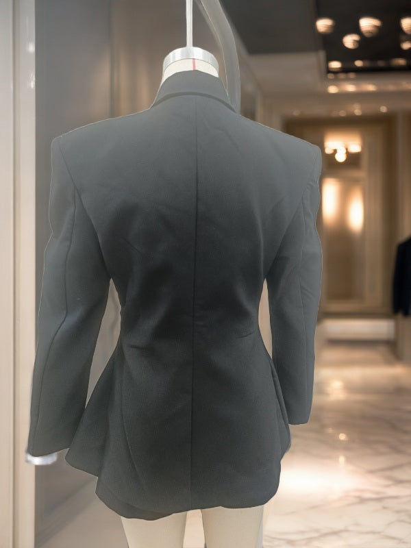 Structured Shoulder Blazer and Tailored Shorts Set mannequin view · nz-bg-v1
