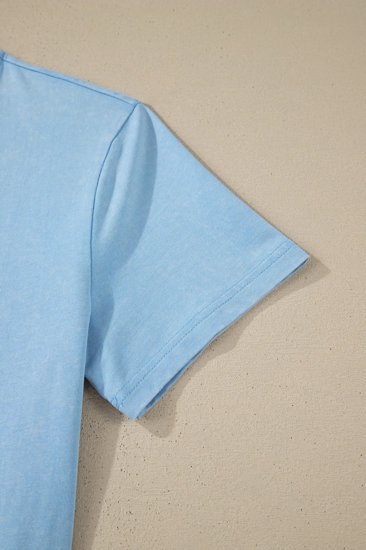 Cotton Mineral Wash V Neck Tee Matching Skort Set