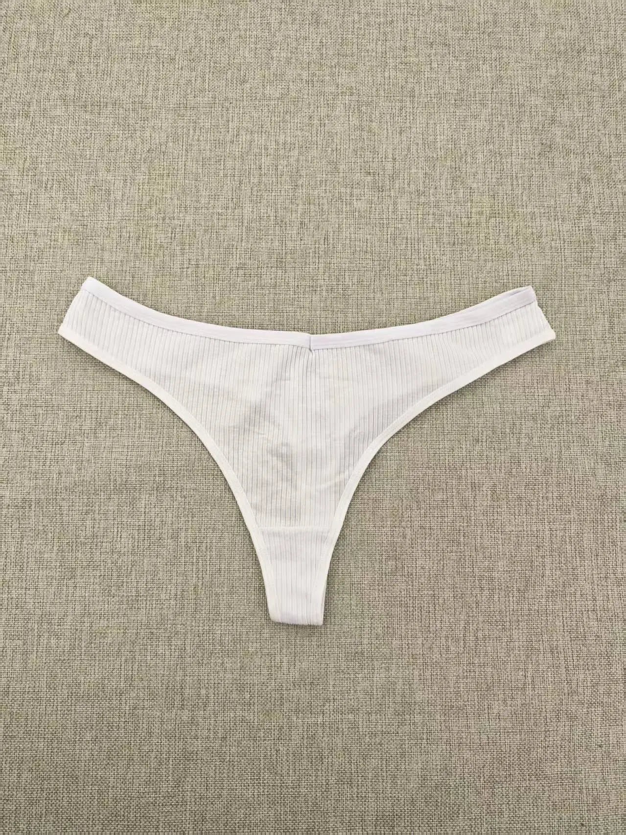White stretch cotton thong Nataliz