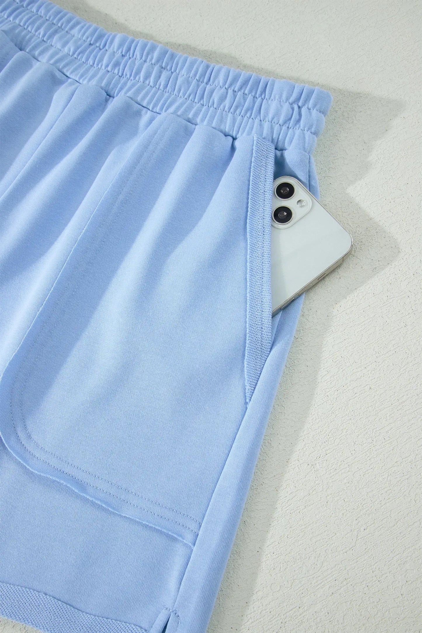 Banana Cream Loose Polo Tee Elastic Waist 2pcs Short Set Nataliz