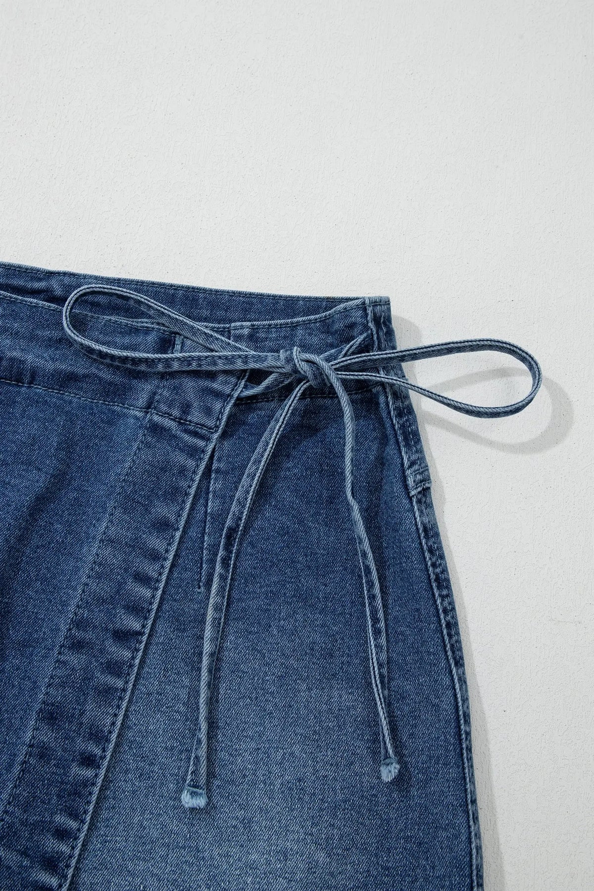 Ashleigh Blue Wrapped Tied Waist Denim Skort