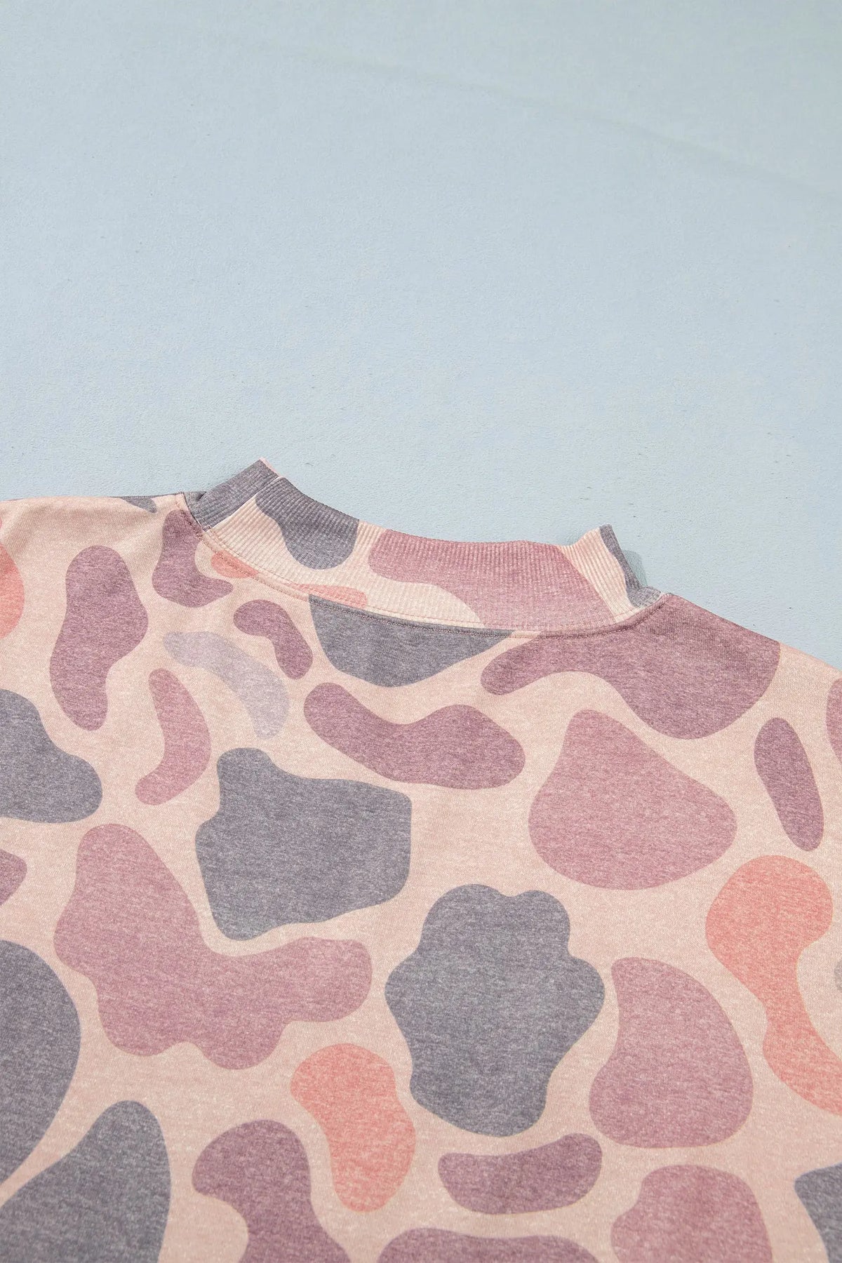 Camo Print Howdy Western Style Baggy Pullover Sweatshirt
