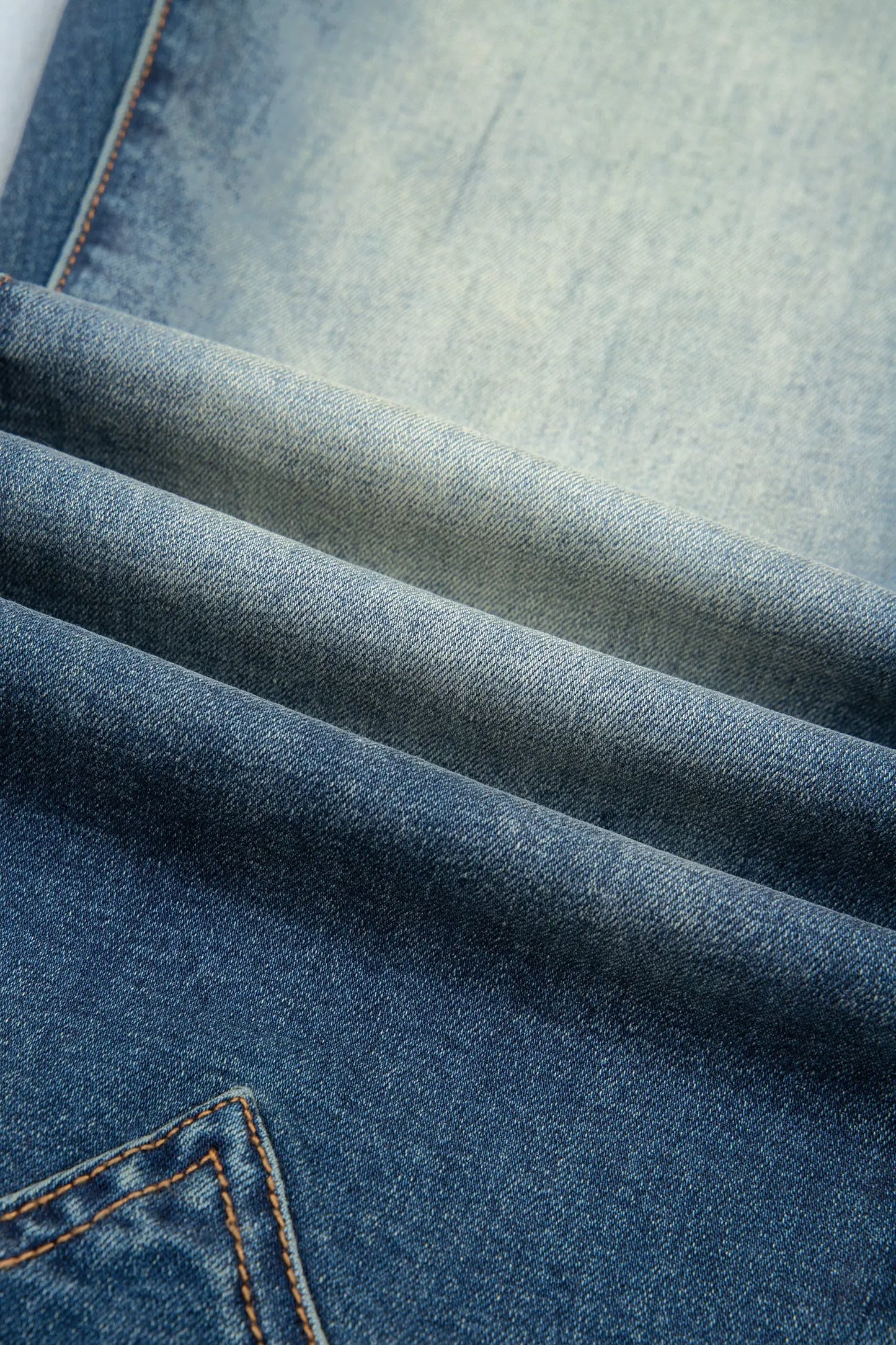 Sail Blue Pocket Detail Flare Leg Jeans
