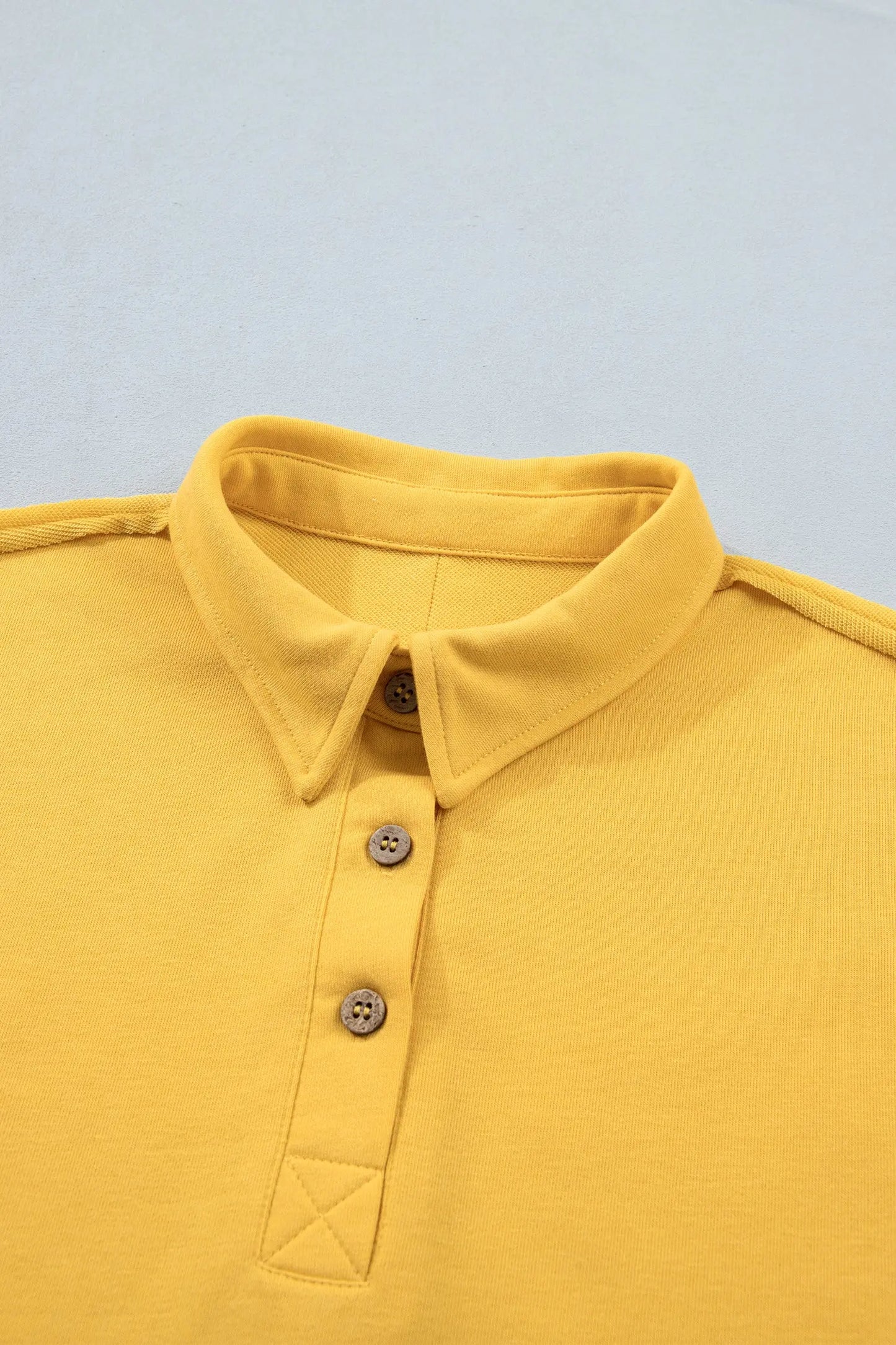 Banana Cream Loose Polo Tee Elastic Waist 2pcs Short Set Nataliz