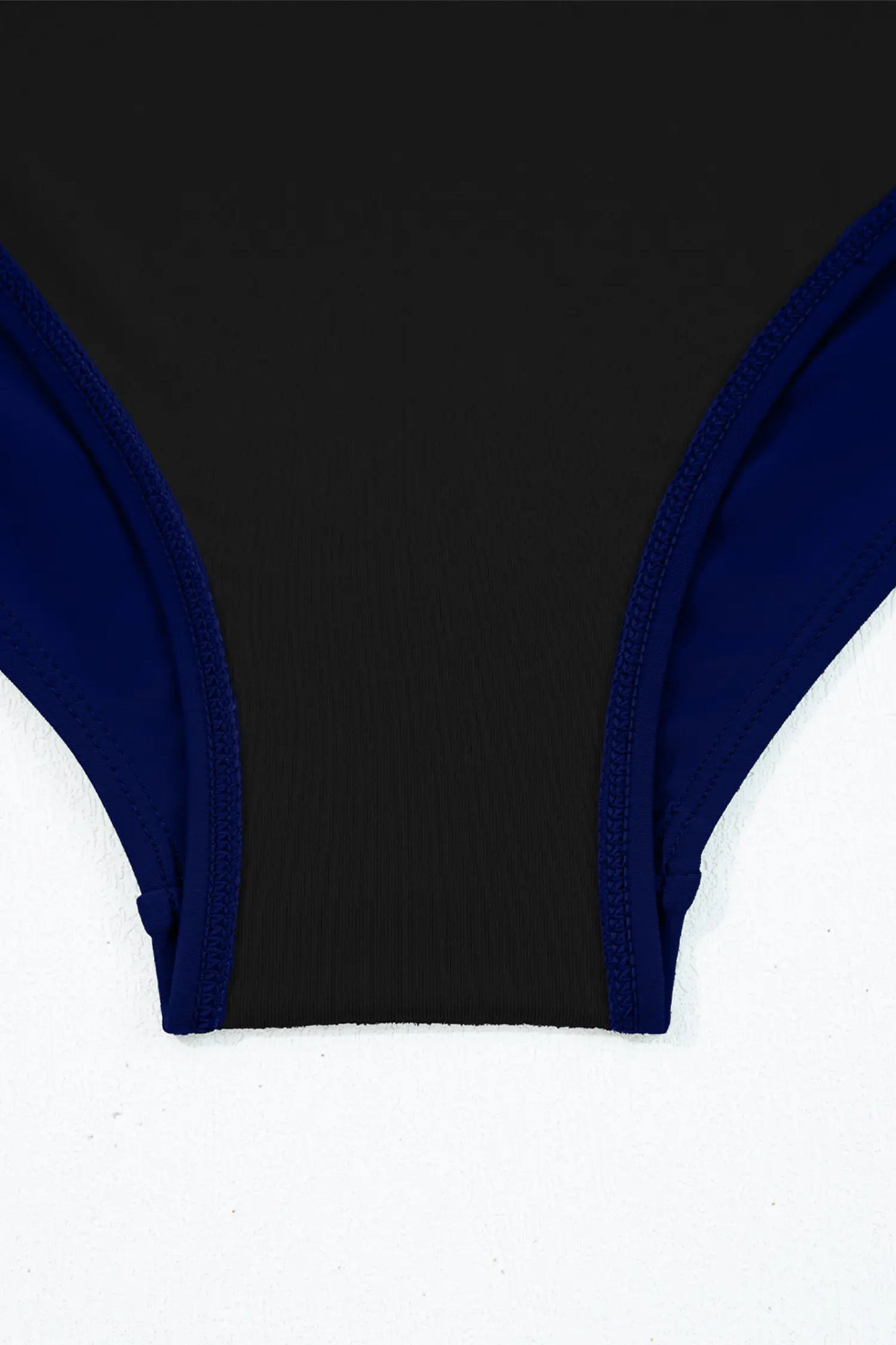 Blue Stripe Patchwork Crossed Straps One Piece Swim Dress