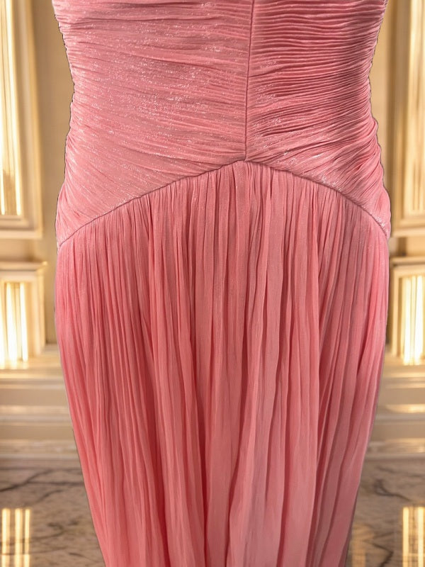 Pleated Halter Neck Maxi Dress with Front Slip detail view · nz-bg-v1