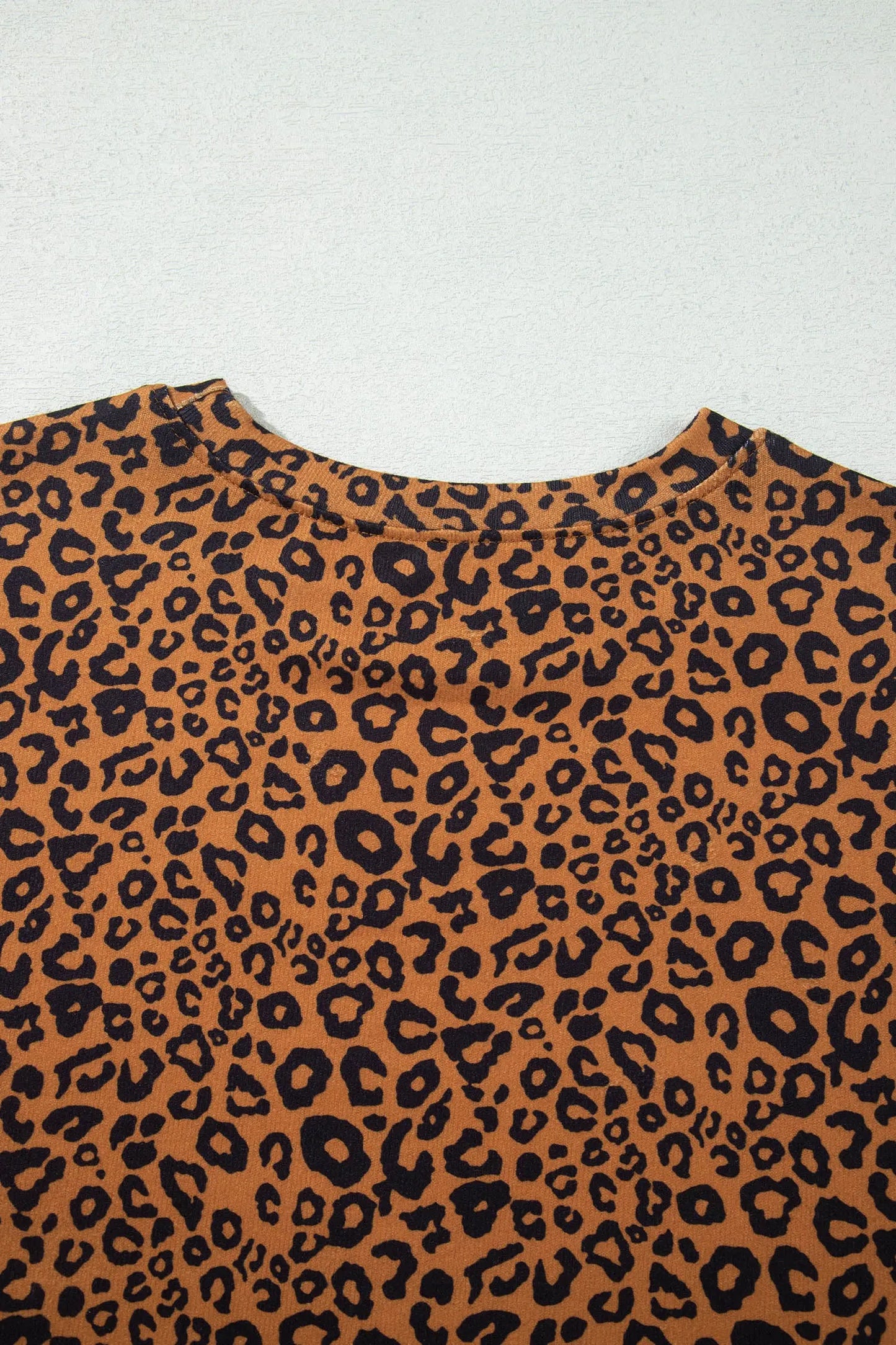 Brown Leopard Print Long Sleeve Top Relaxed Pant Set