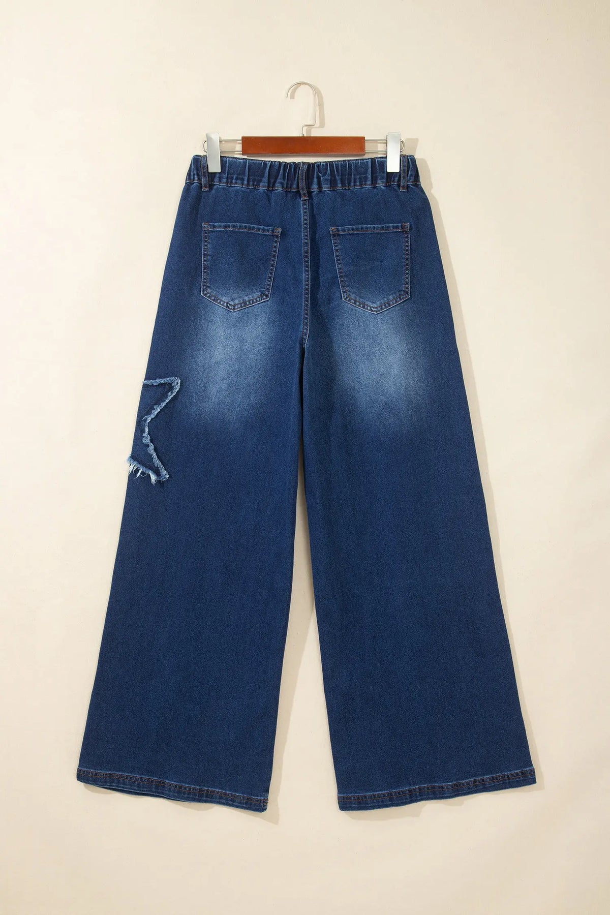 Ashleigh Blue Star Decorated Wide Leg Jeans hanging view · nz-alt-v1