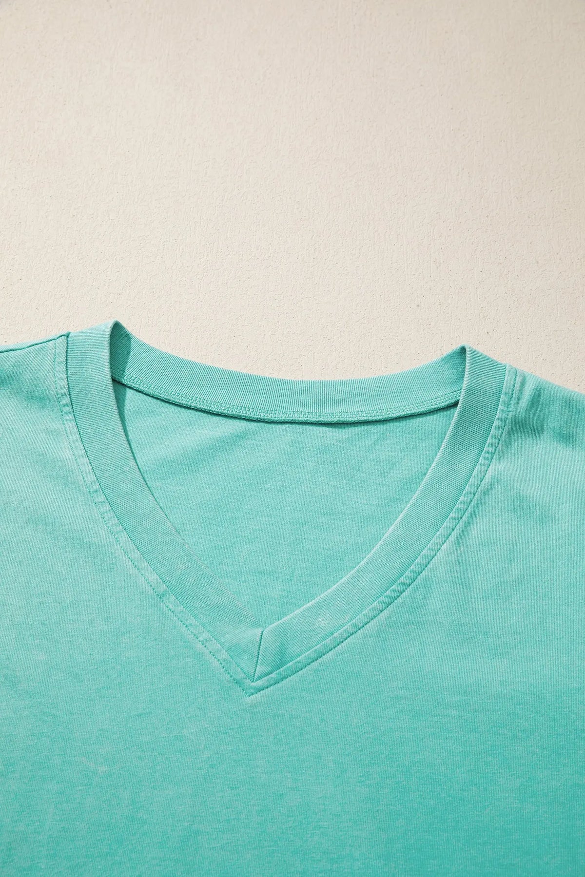 Cotton Mineral Wash V Neck Tee Matching Skort Set