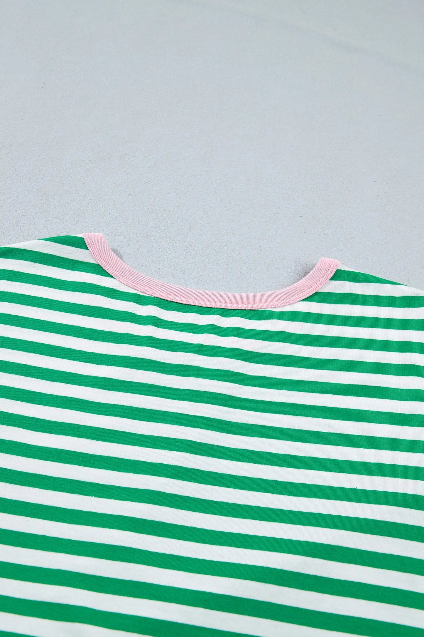 Sky Blue Stripe Nautical Tie Contrast Trim Round Neck T Shirt Mini Dress Nataliz