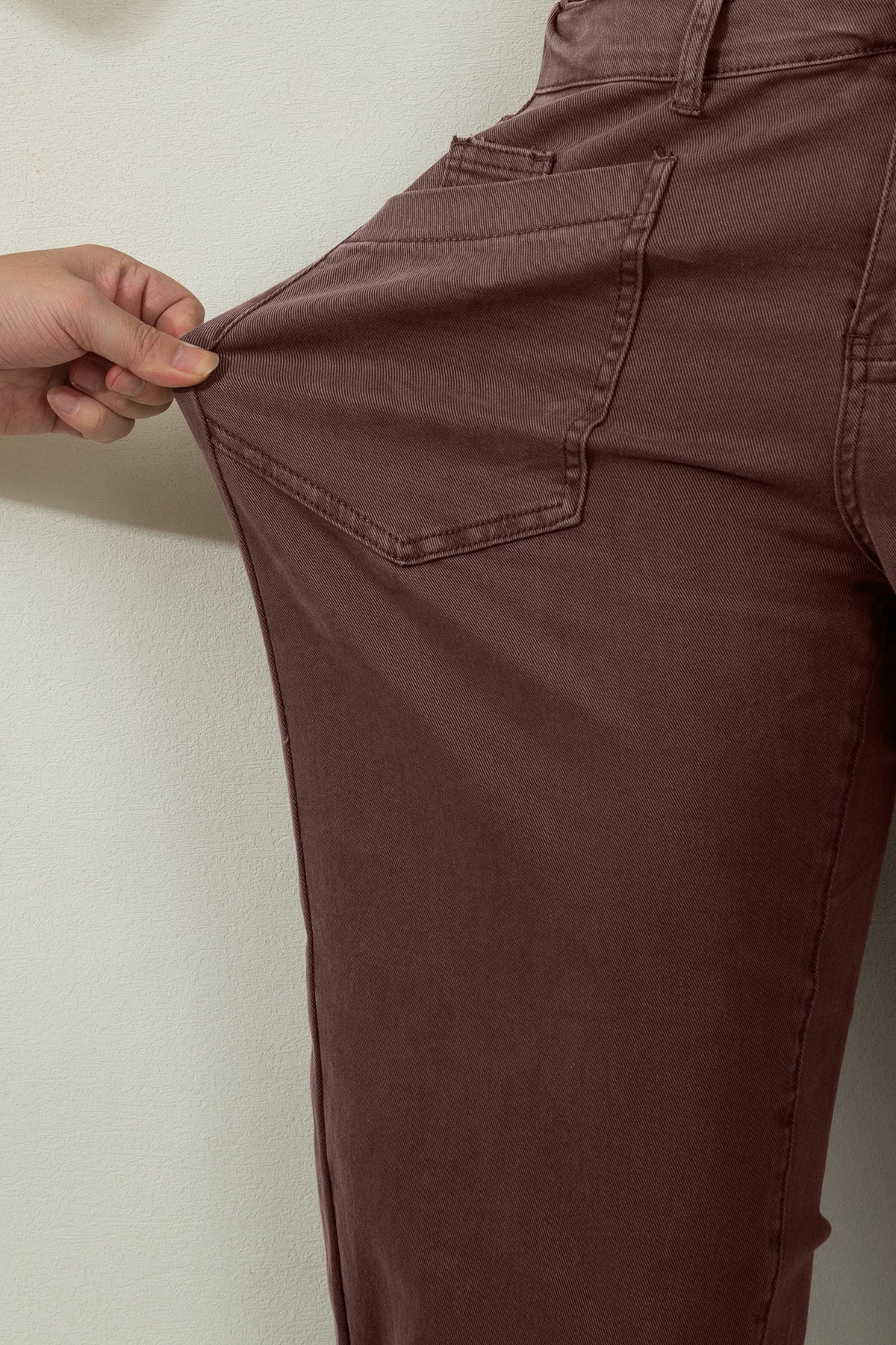 Solid Color Square Patch Pocket Ankle-length Barrel Jeans