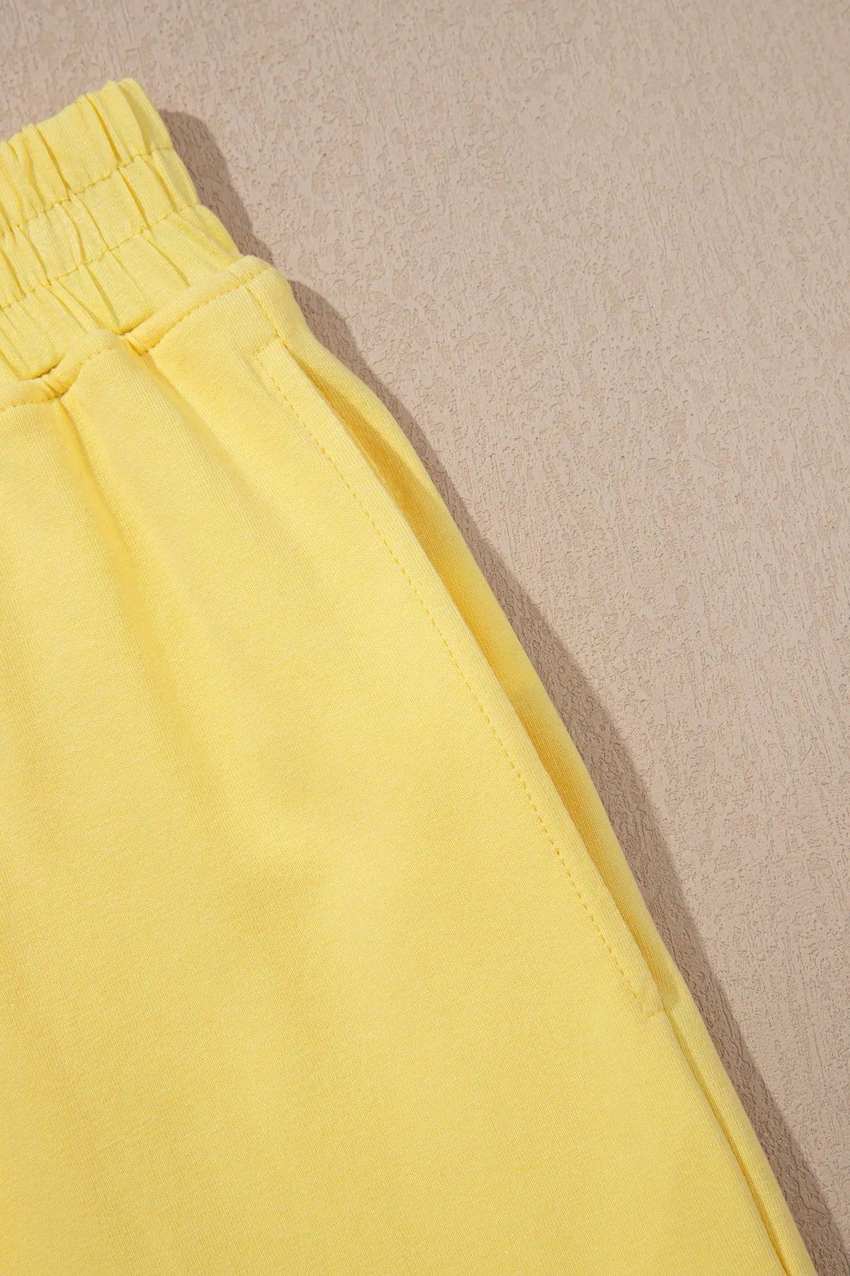Solid Color Cropped Tank Top and Jogger Pants Set