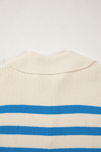 Chicory Coffee Ribbed Half Zip Collared Sweater Vest
